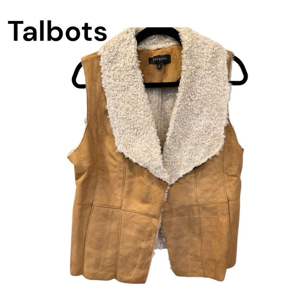 Talbots Faux Shearling Faux Suede Sherpa 
Faux Fur Talbots Women's Tan.